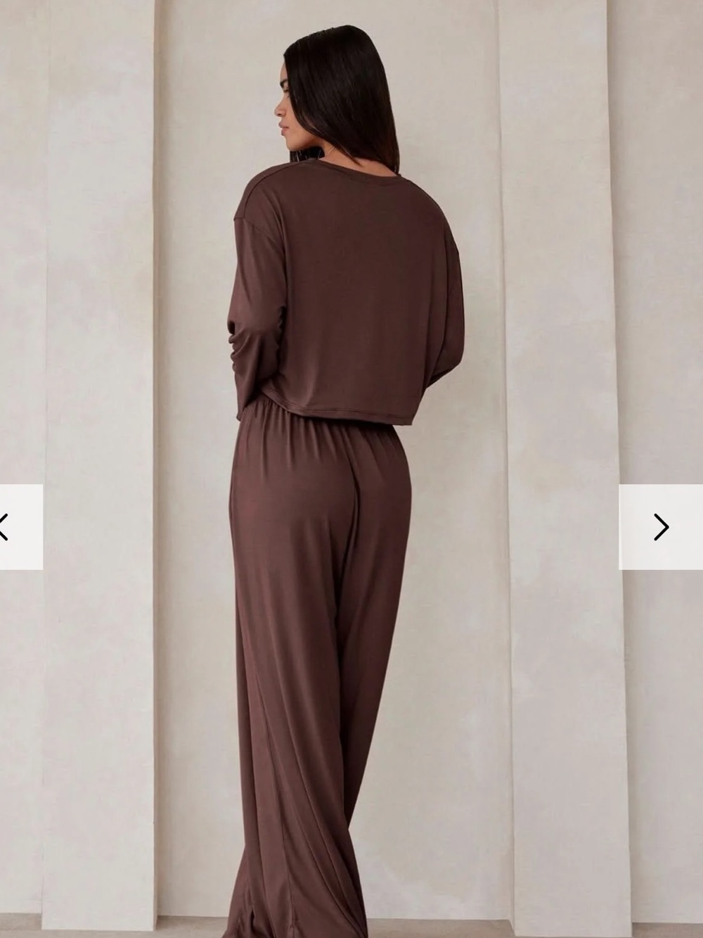 NWT The Bumpsuit Women's Chocolate Brown XL Long Sleeve and Cloud Pant Set